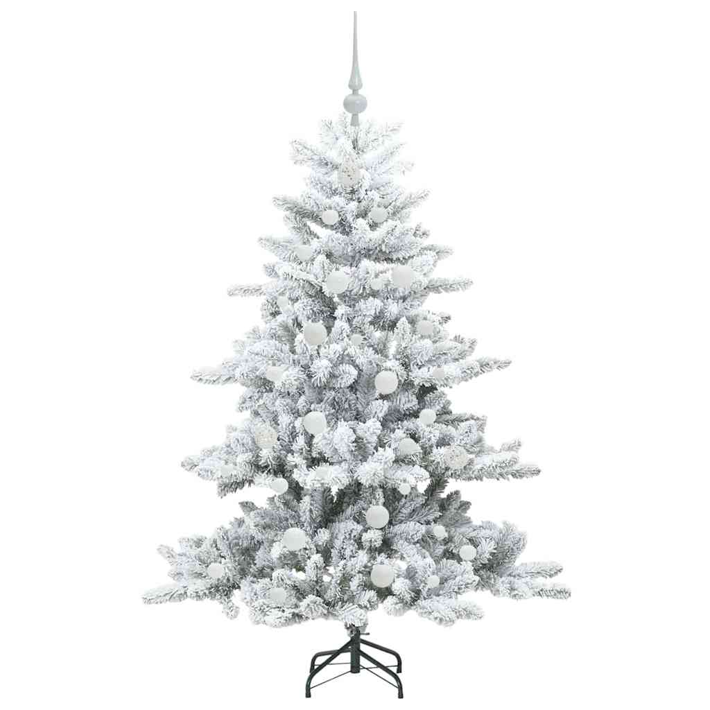 Umjetno božićno drvce s nogom Bijelo 150 cm PVC i čelik