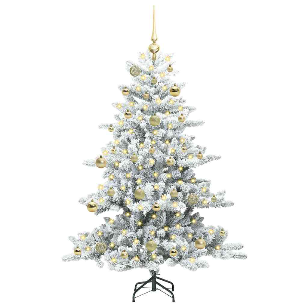Umjetno božićno drvce s nogom Bijelo 150 cm PVC i čelik