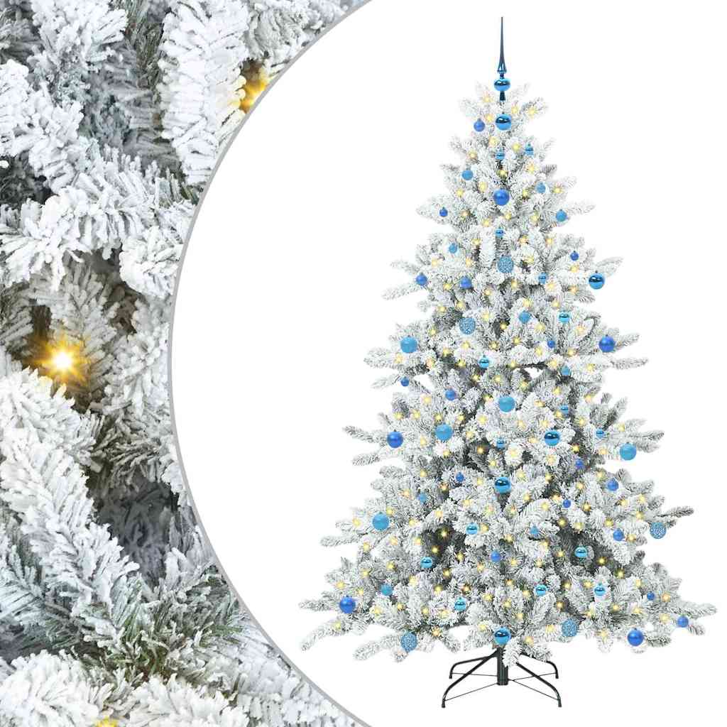 Umjetno božićno drvce s nogom Bijelo 210 cm PVC i čelik