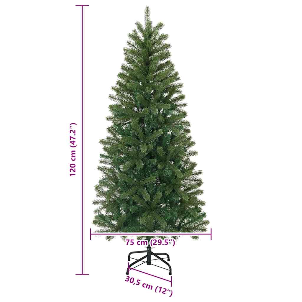 Umjetno božićno drvce s stalakom Zelena 120 cm PVC, PE i čelik
