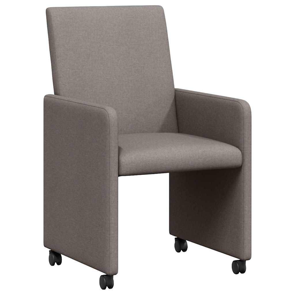 Blagovačke stolice s kotačima 2 pcs Sivo-smeđa 57 x 66 x 94 cm