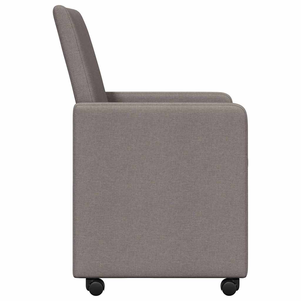 Blagovačke stolice s kotačima 2 pcs Sivo-smeđa 57 x 66 x 94 cm