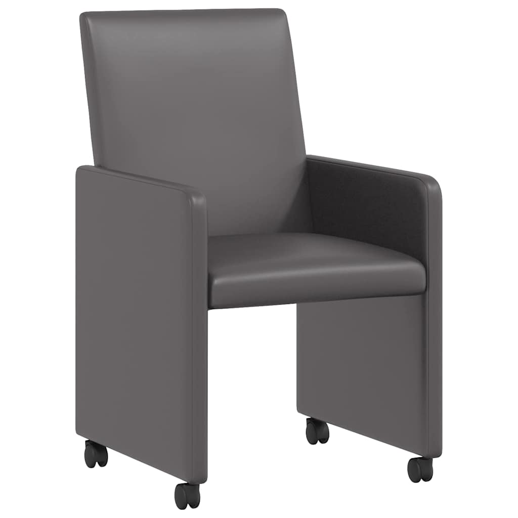 Blagovačke stolice s kotačima 2 pcs Siva 57 x 66 x 94 cm
