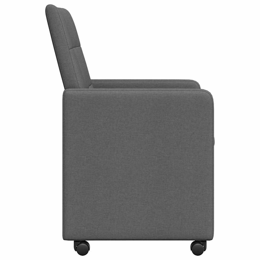 Blagovačke stolice s kotačima 2 pcs Tamno siva 58 x 65 x 94 cm