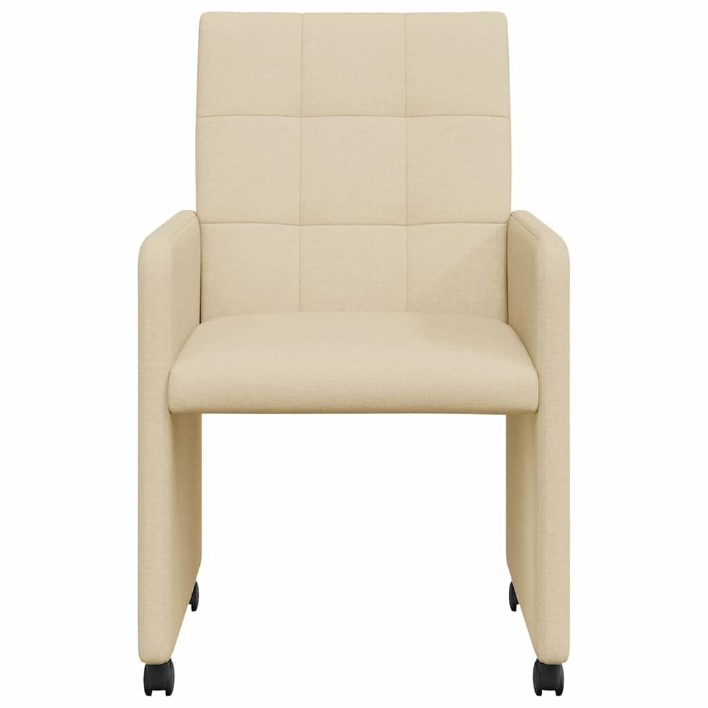 Blagovačke stolice s kotačima 2 pcs Krema 58 x 65 x 94 cm
