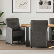 Blagovačke stolice s kotačima 2 pcs Crna 57 x 67 x 95 cm
