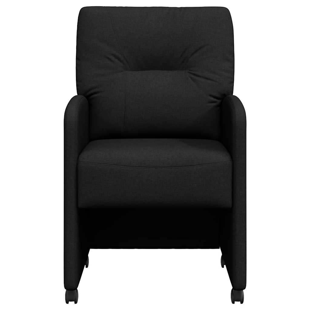 Blagovačke stolice s kotačima 2 pcs Crna 57 x 67 x 95 cm