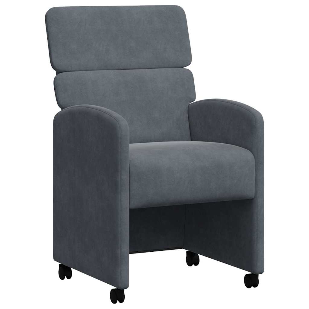 Blagovačke stolice s kotačima 2 pcs Tamno siva 58 x 65 x 98 cm