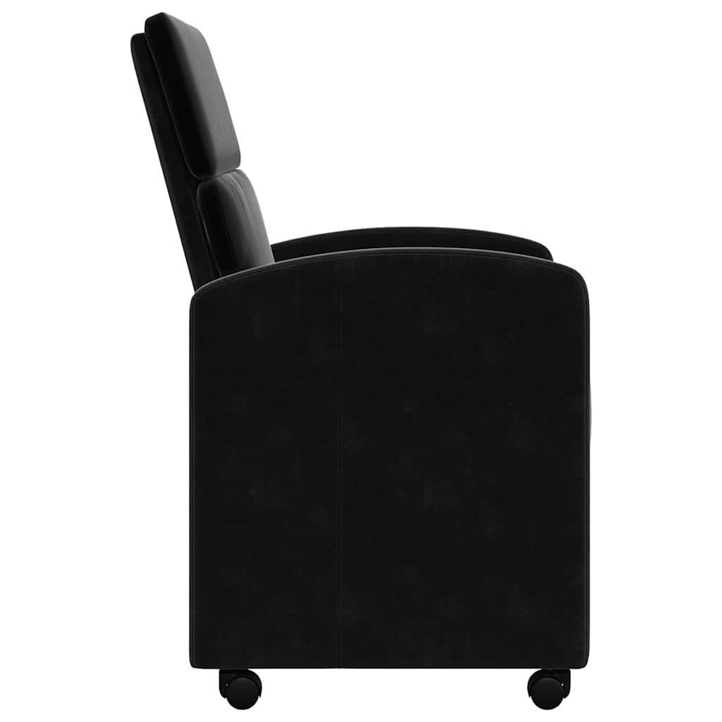 Blagovačke stolice s kotačima 2 pcs Crna 58 x 65 x 98 cm Baršun