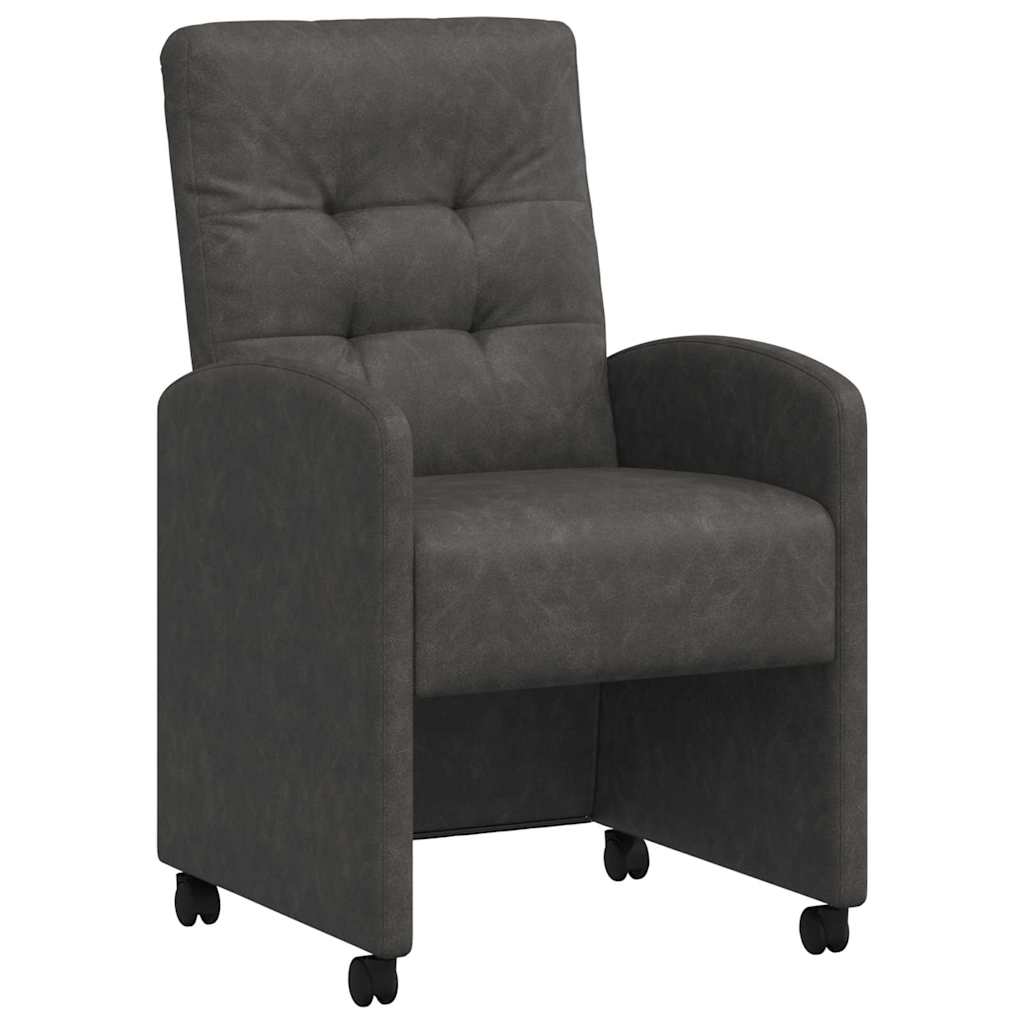Blagovačke stolice s kotačima 2 pcs Crna 58 x 67 x 97 cm