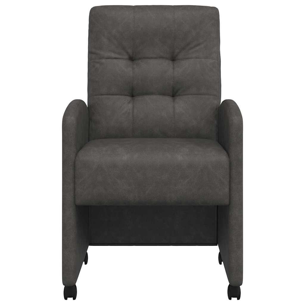 Blagovačke stolice s kotačima 2 pcs Crna 58 x 67 x 97 cm