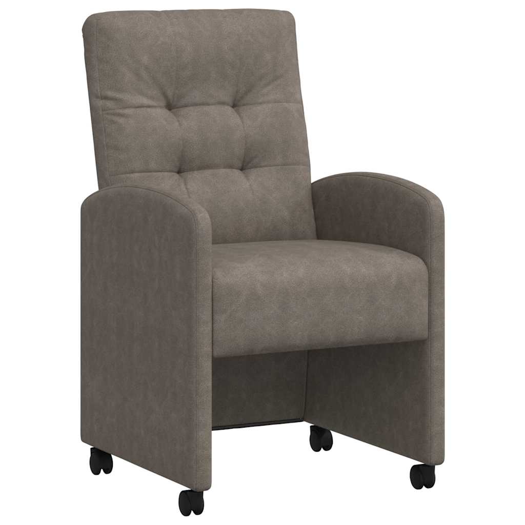 Blagovačke stolice s kotačima 2 pcs Siva 58 x 67 x 97 cm