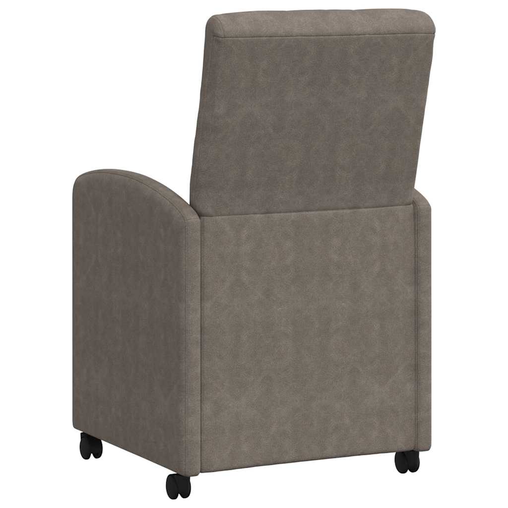 Blagovačke stolice s kotačima 2 pcs Siva 58 x 67 x 97 cm