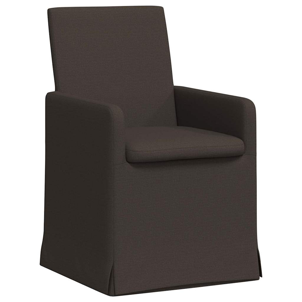 Trpezarijske stolice 2 pcs Tamno siva 57 x 67 x 95 cm