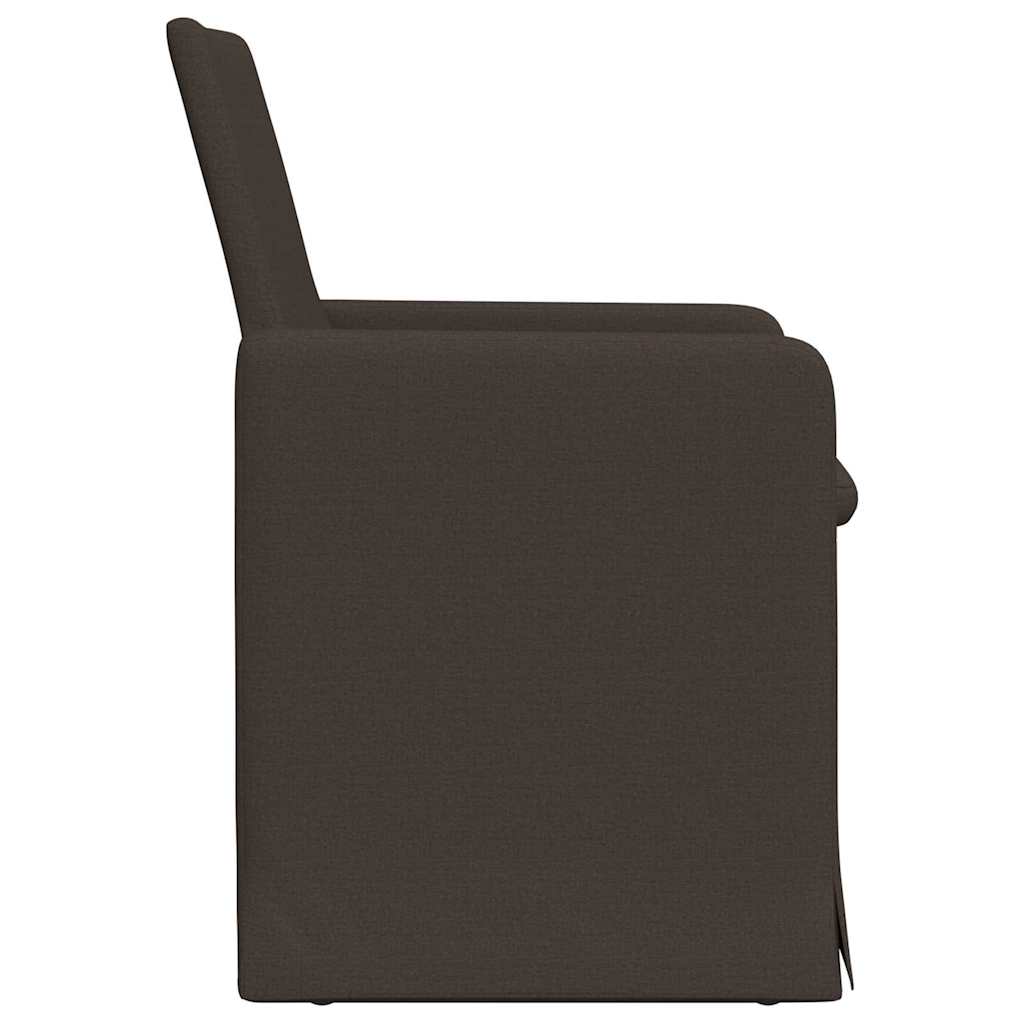 Trpezarijske stolice 2 pcs Tamno siva 57 x 67 x 95 cm