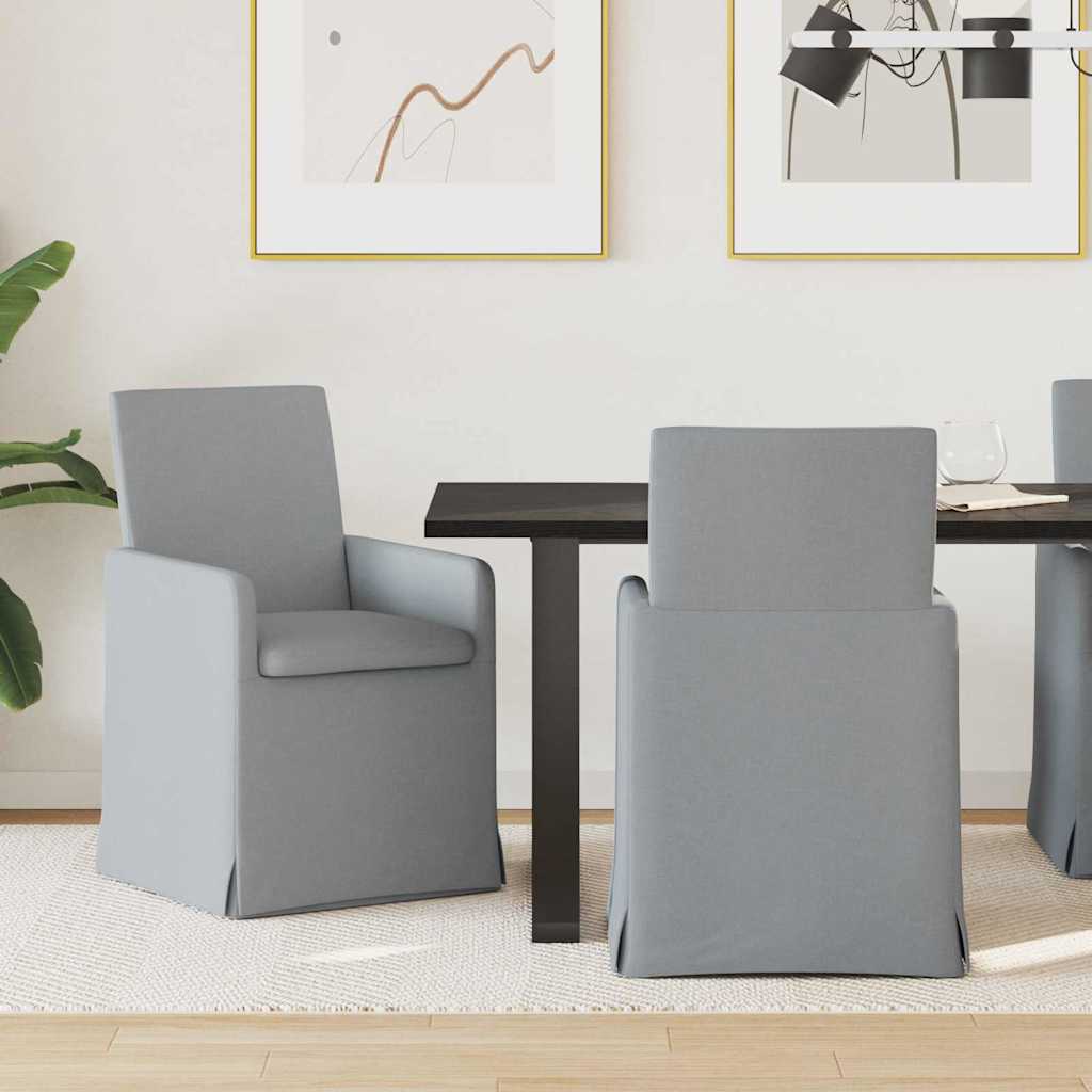 Trpezarijske stolice 2 pcs Svjetlosiva 57 x 67 x 95 cm tkanina