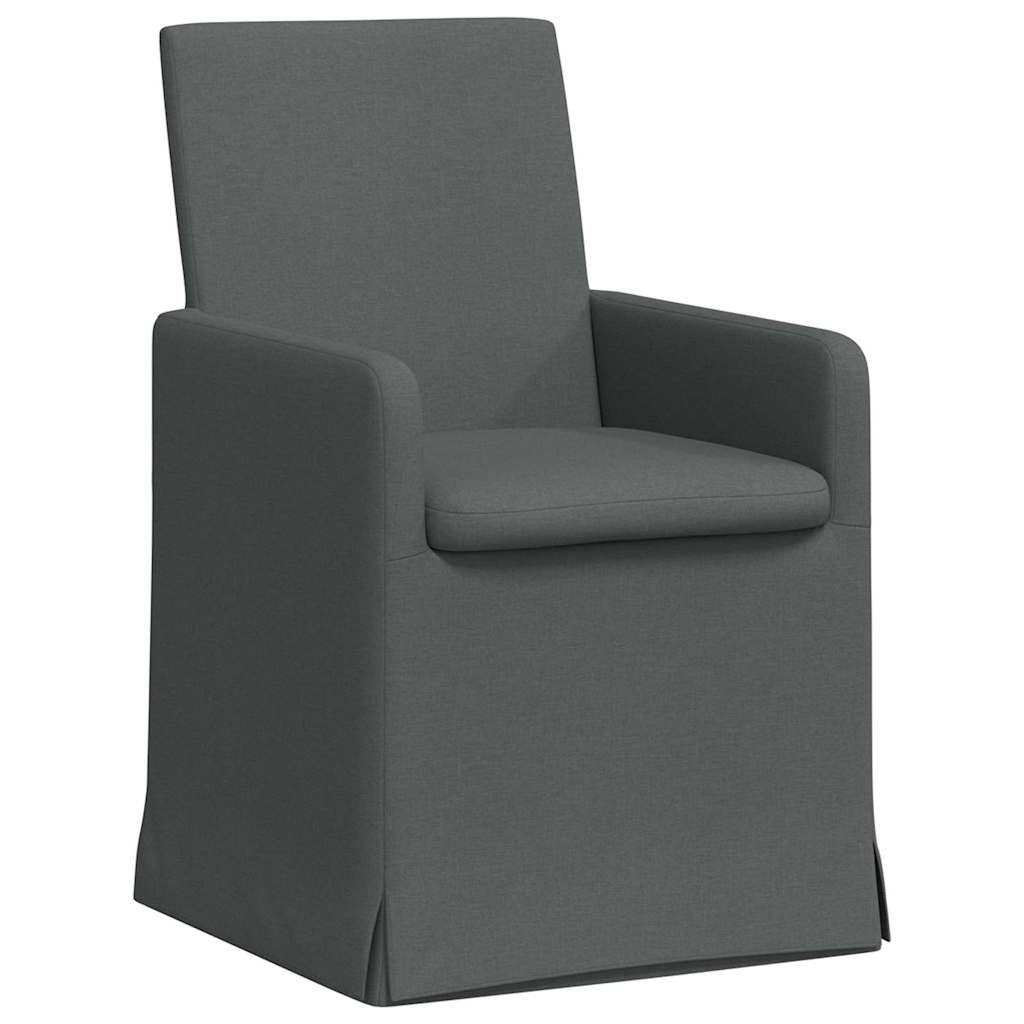 Trpezarijske stolice 2 pcs Tamno siva 57 x 67 x 95 cm tkanina