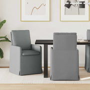 Trpezarijske stolice 2 pcs Svjetlosiva 57 x 67 x 98 cm tkanina