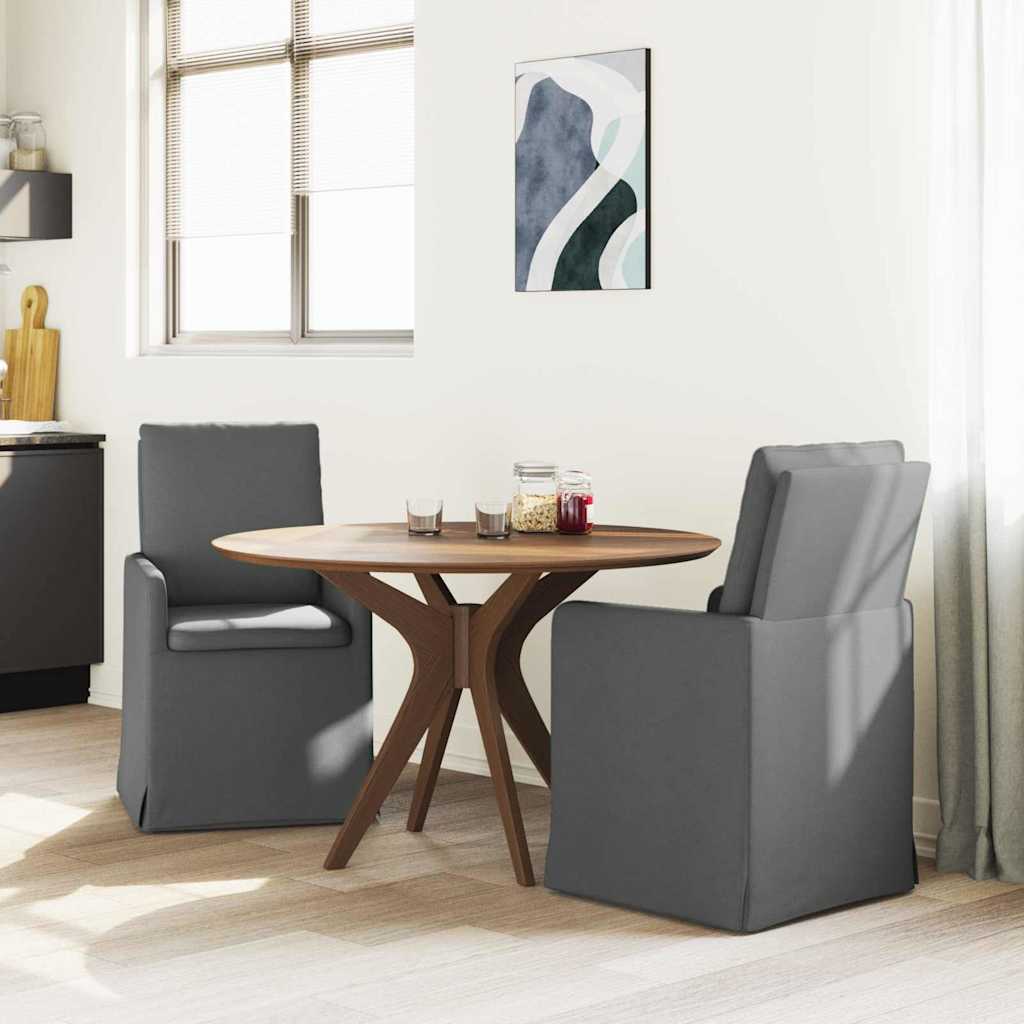 Trpezarijske stolice 2 pcs Tamno siva 57 x 67 x 98 cm tkanina