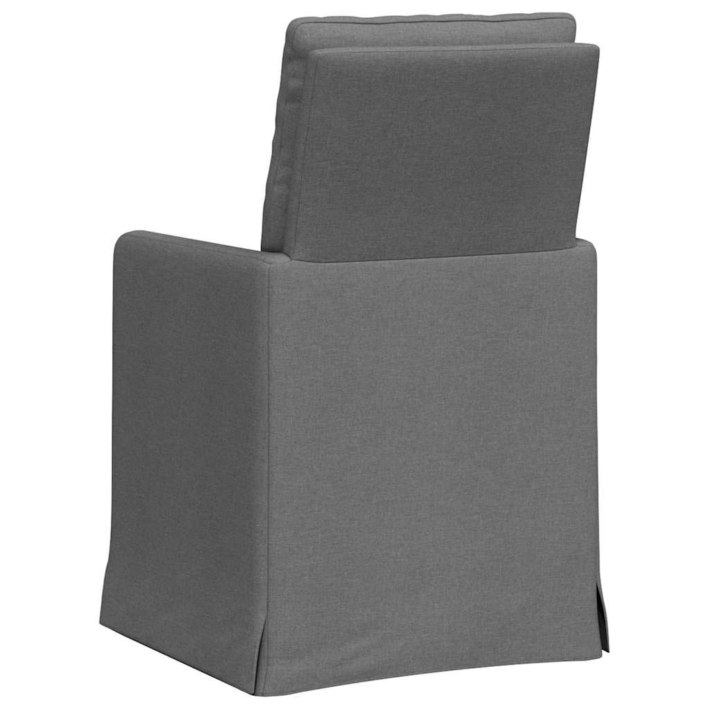 Trpezarijske stolice 2 pcs Tamno siva 57 x 67 x 98 cm tkanina