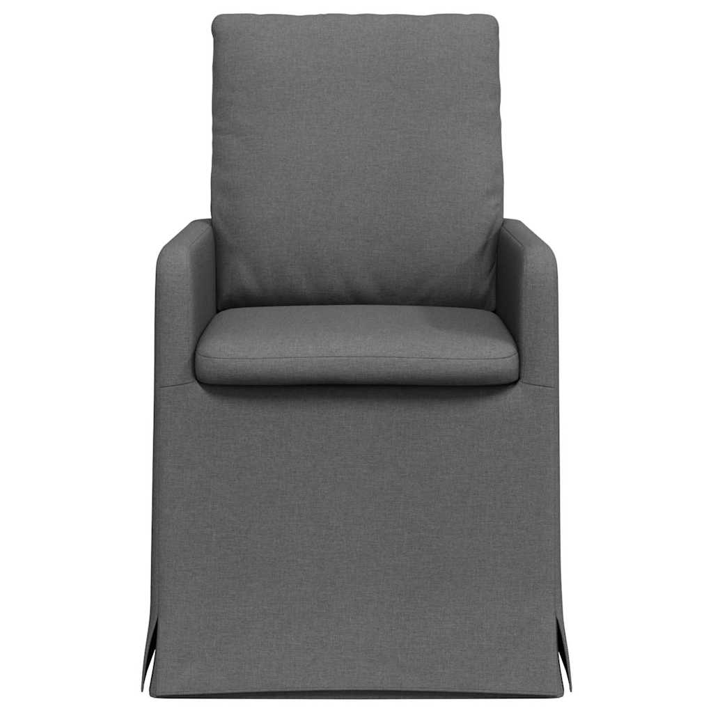 Trpezarijske stolice 2 pcs Tamno siva 57 x 67 x 98 cm tkanina