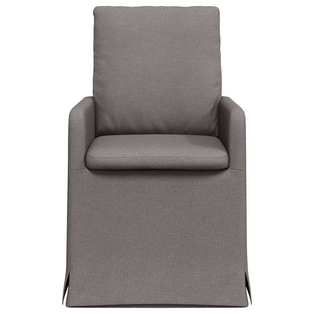 Trpezarijske stolice 2 pcs Sivo-smeđa 57 x 67 x 98 cm tkanina