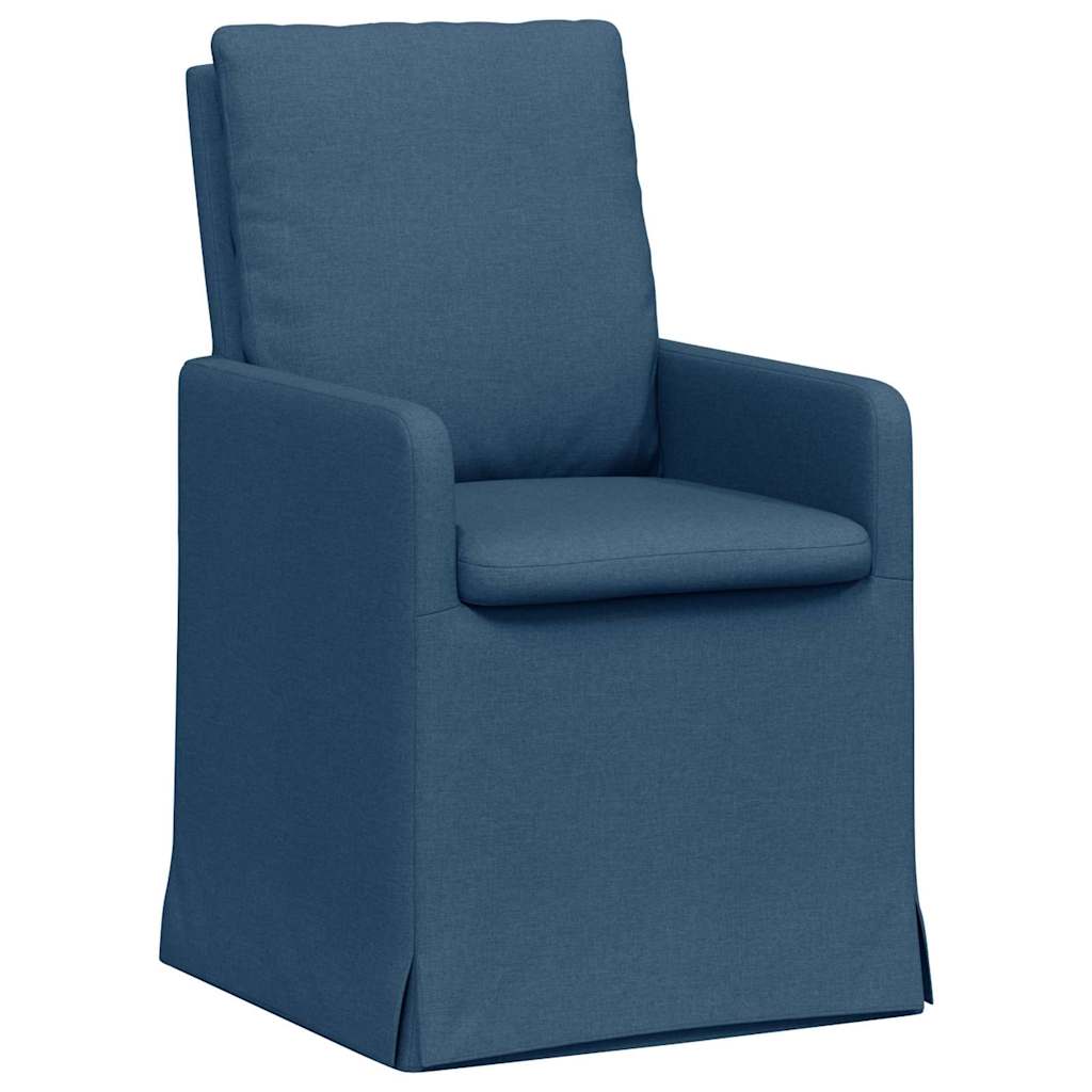 Trpezarijske stolice 2 pcs Plava 57 x 67 x 98 cm tkanina