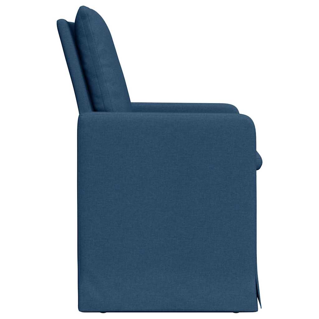 Trpezarijske stolice 2 pcs Plava 57 x 67 x 98 cm tkanina
