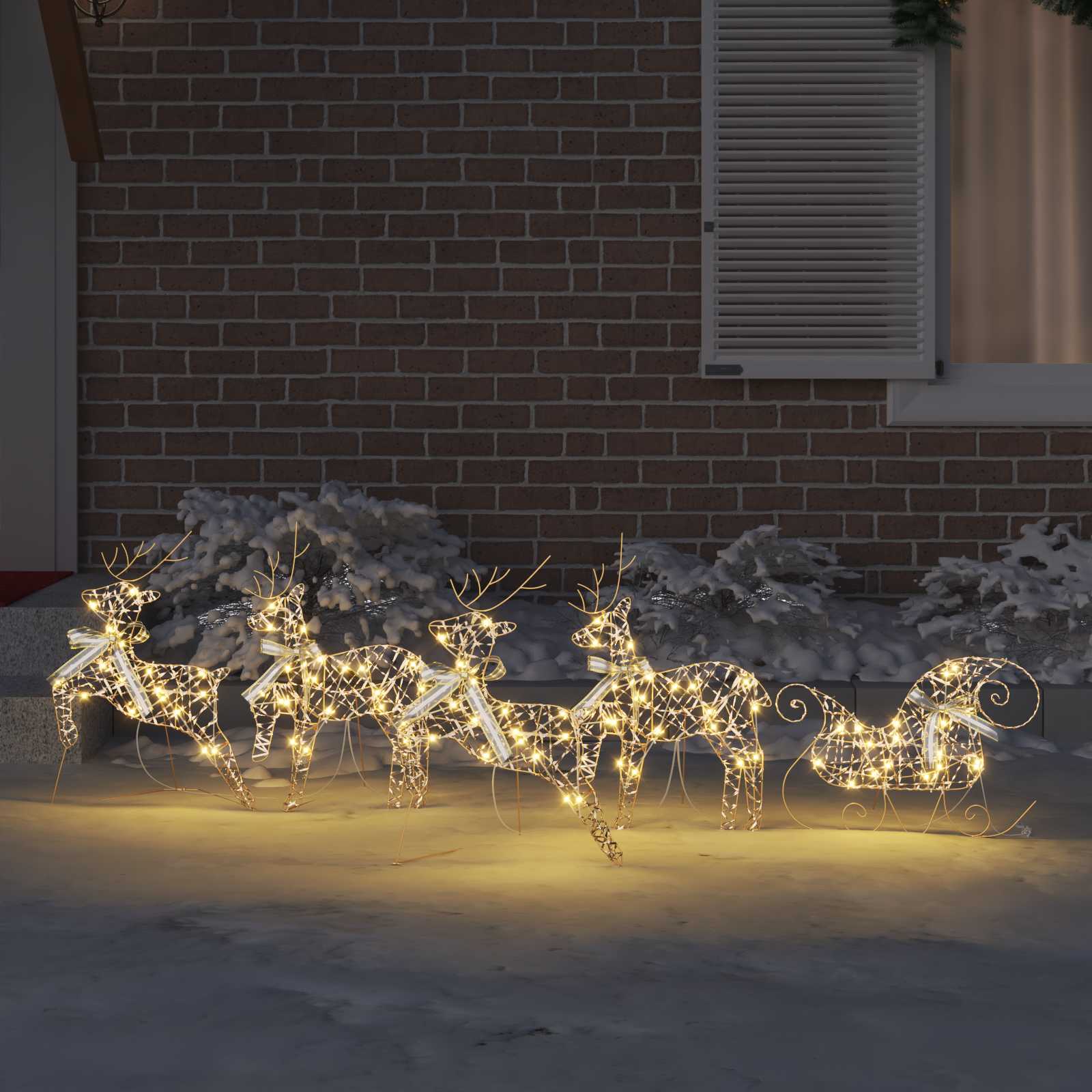 LED Riječni jeleni s 40 LED svjetlima 5 pcs Zlatno PET