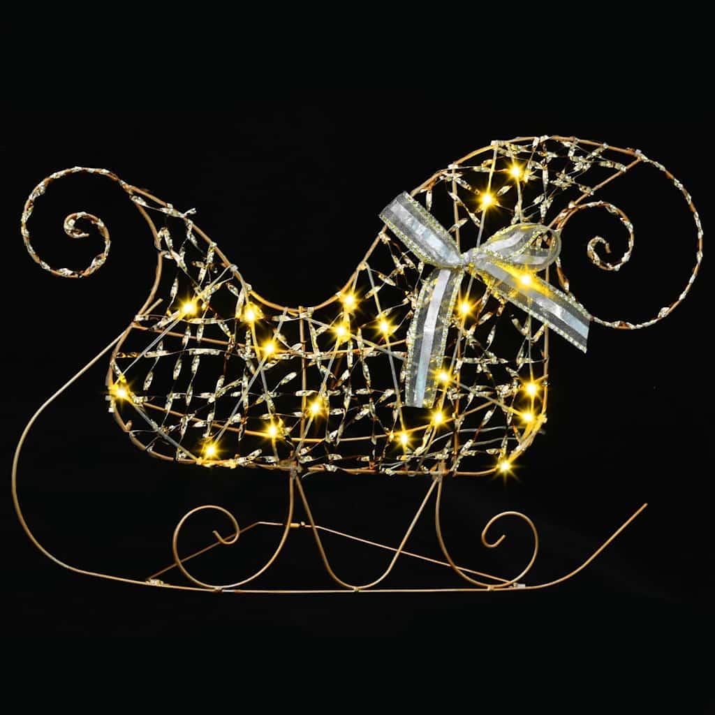 LED Riječni jeleni s 40 LED svjetlima 7 pcs Zlatno PET