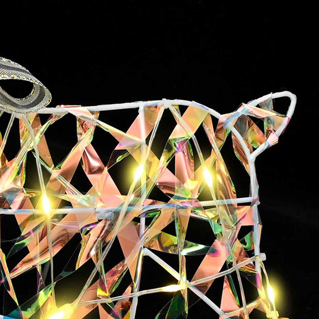 LED Riječni jeleni 5 kom. Šareno 42 x 15 x 64 cm PET