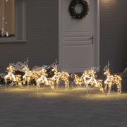 LED Riječni jeleni 7 kom. Šareno 42 x 15 x 64 cm PET