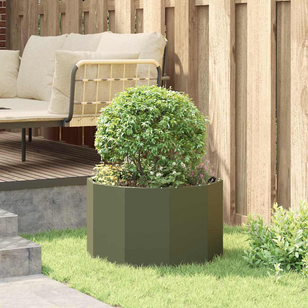 Sadilica Maslinasto zelena 60 x 60 x 35 cm Čelik