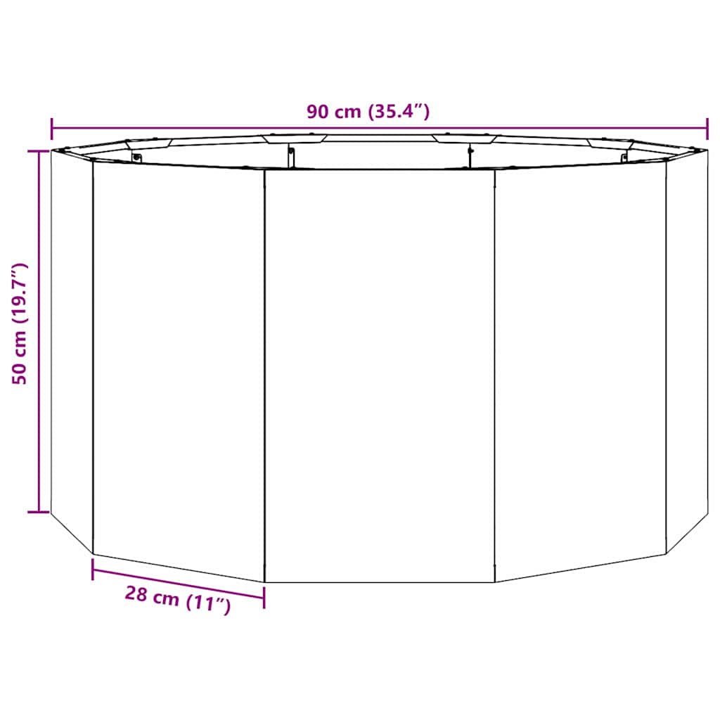 Sadilica Crna 90 x 90 x 50 cm Čelik