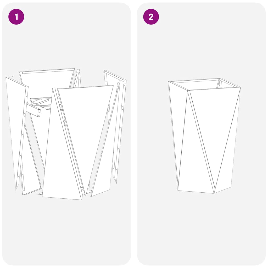 Sadilica 2 pcs Crna 40 x 40 x 75 cm Čelik