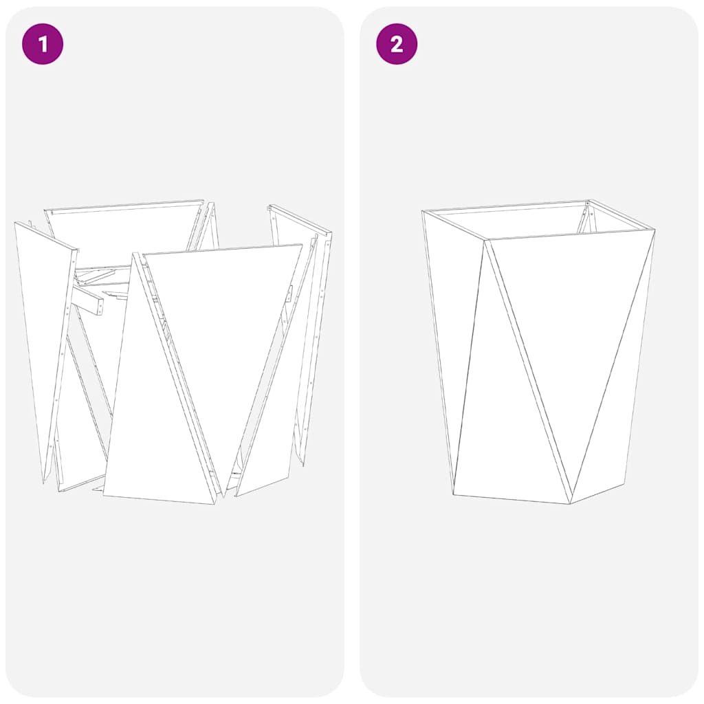 Sadilica 2 pcs Crna 50 x 50 x 75 cm Čelik