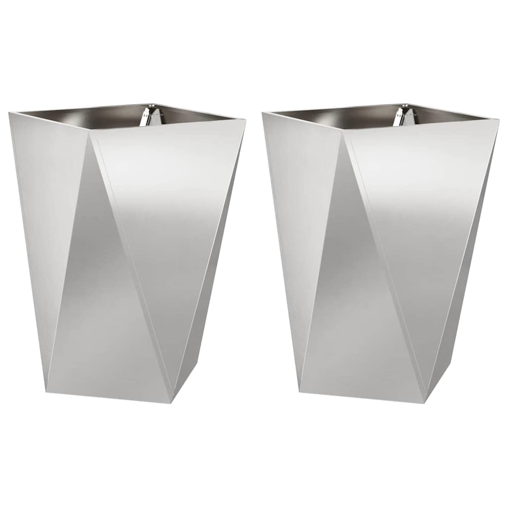Sadilica 2 pcs Srebrno 50 x 50 x 75 cm Nehrđajući čelik