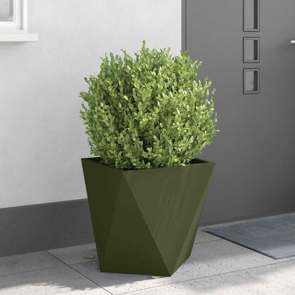 Sadilica 2 pcs Maslinasto zelena 50 x 50 x 50 cm Čelik