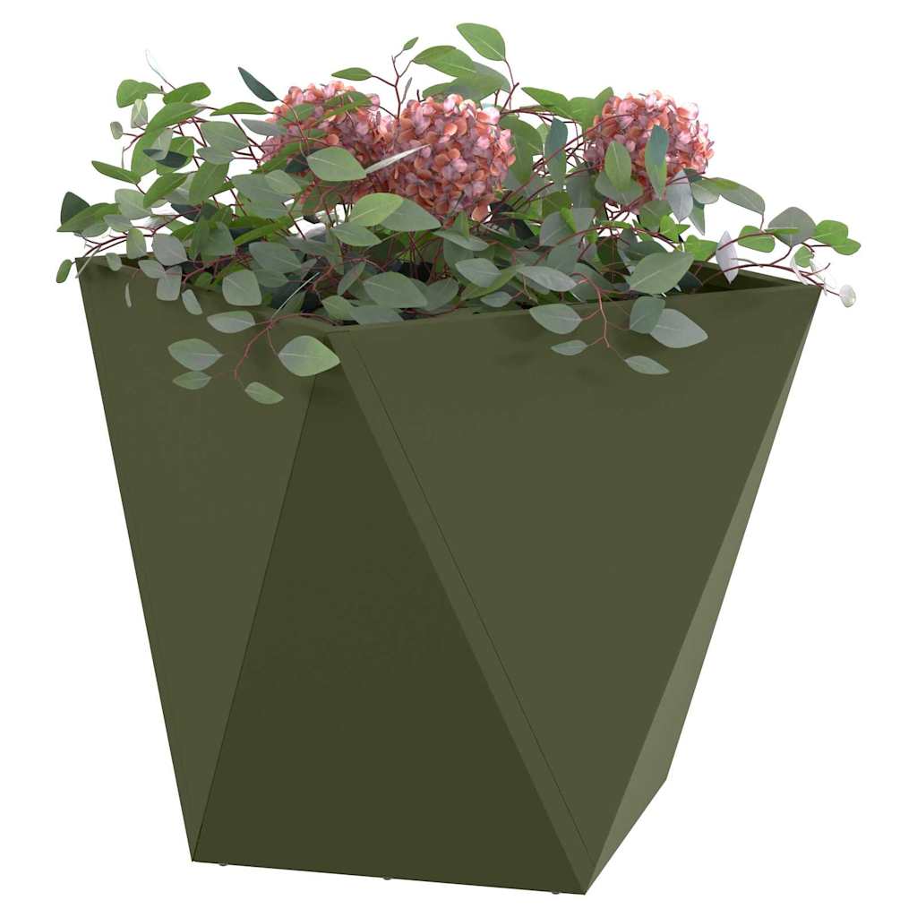 Sadilica 2 pcs Maslinasto zelena 50 x 50 x 50 cm Čelik