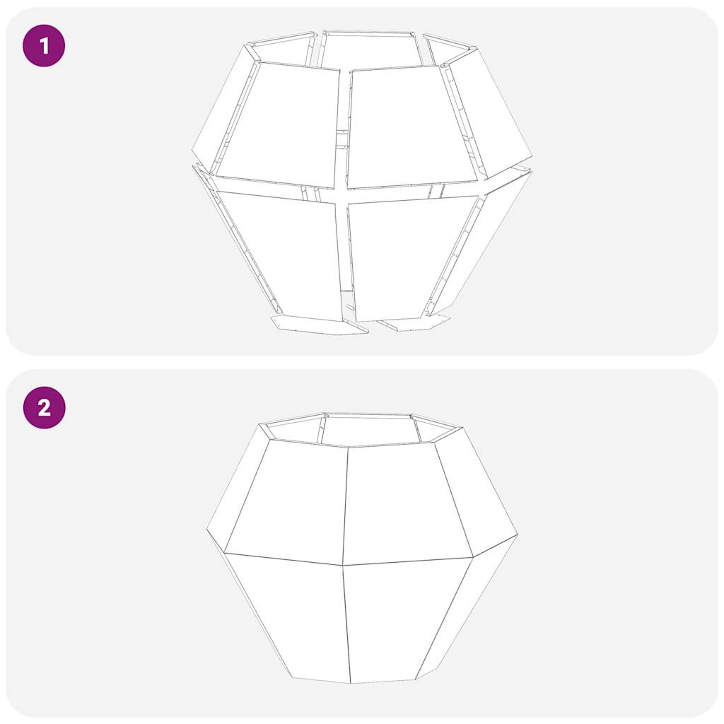 Sadilica 2 pcs Bijelo 100 x 100 x 80 cm Čelik