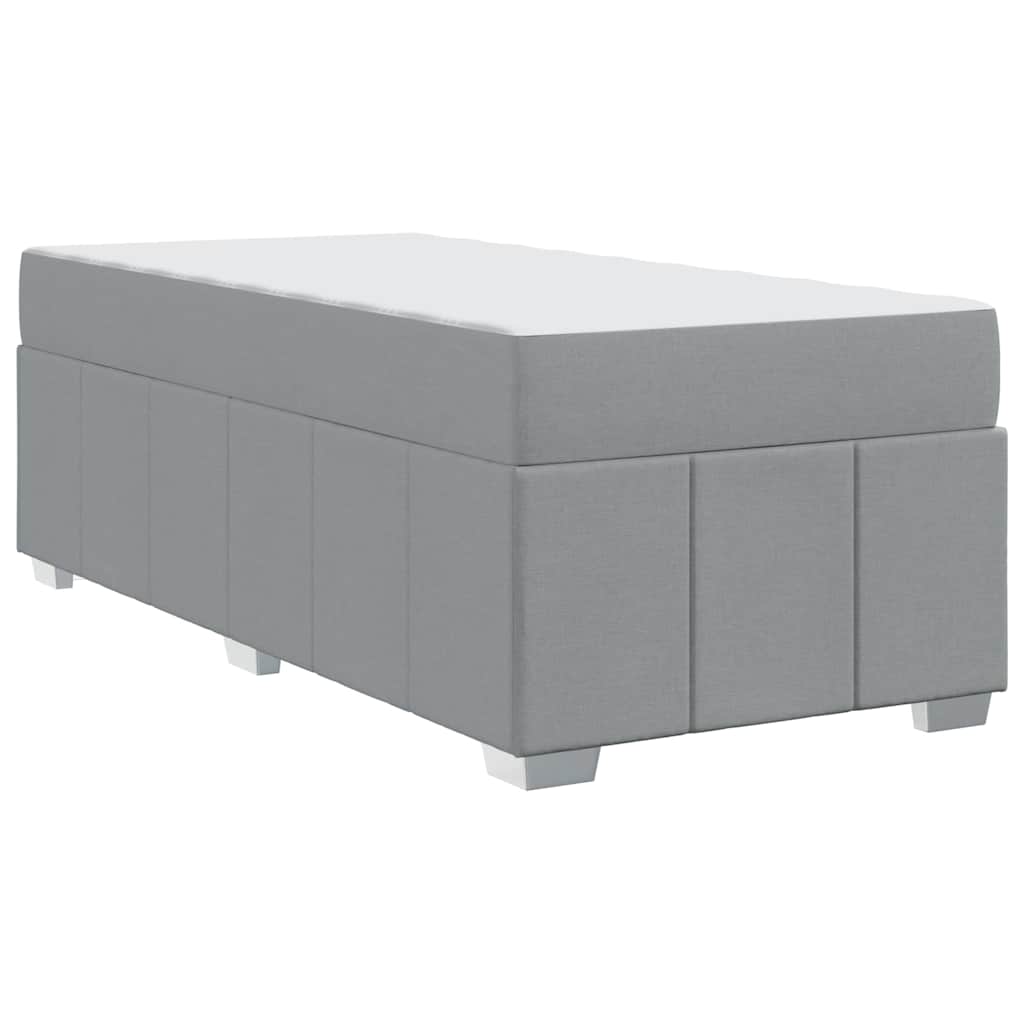 Krevetna konstrukcija Svijetlo siva 90 x 190 cm tkanina