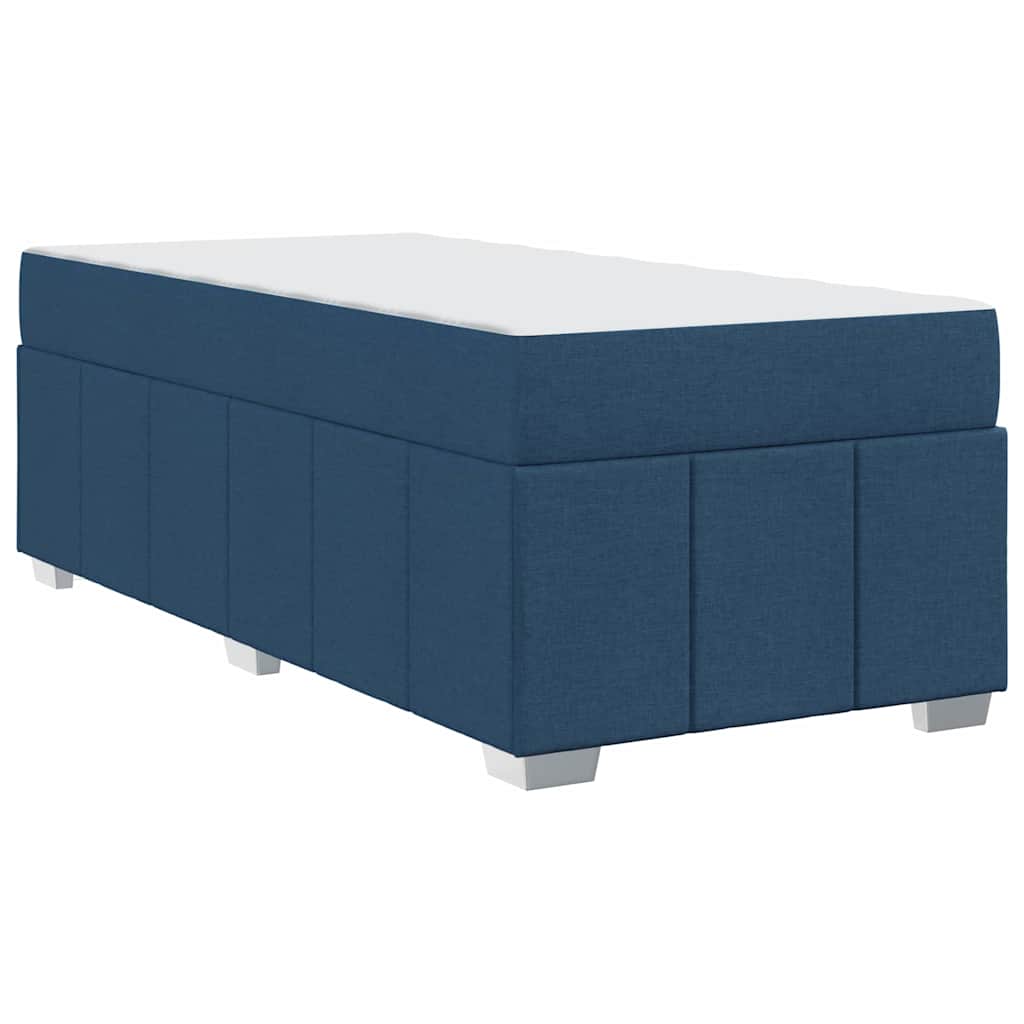 Krevetna konstrukcija s madracem Plava 90 x 200 cm tkanina