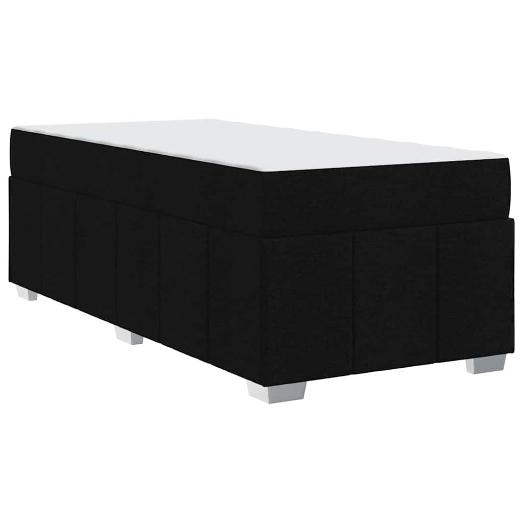 Krevetna konstrukcija s madracem Crna 100 x 200 cm tkanina