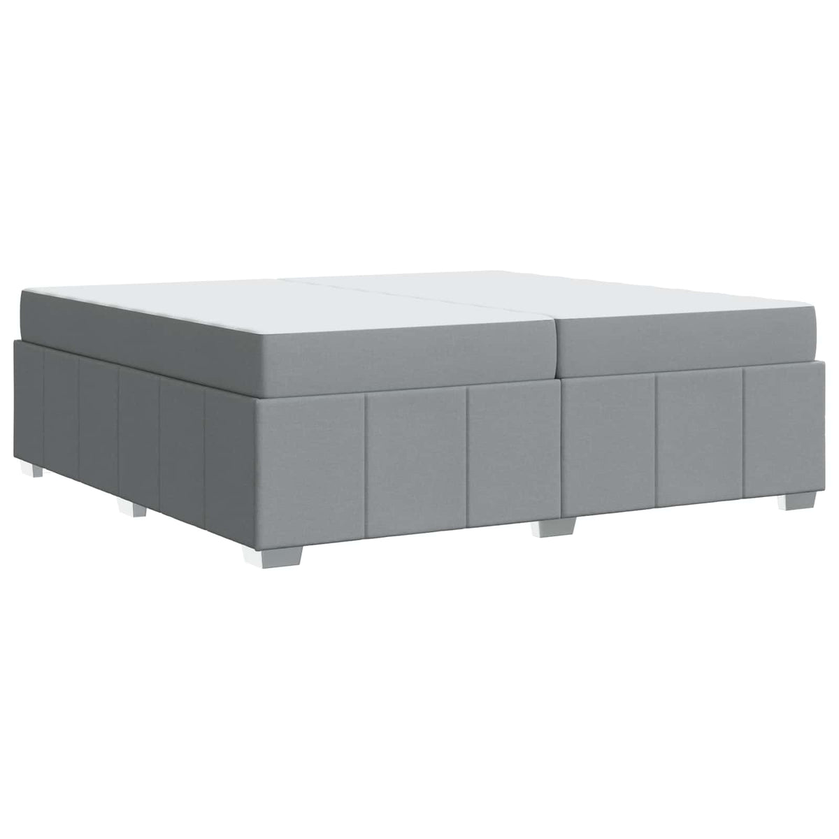Krevetna konstrukcija Svijetlo siva 200 x 200 cm tkanina