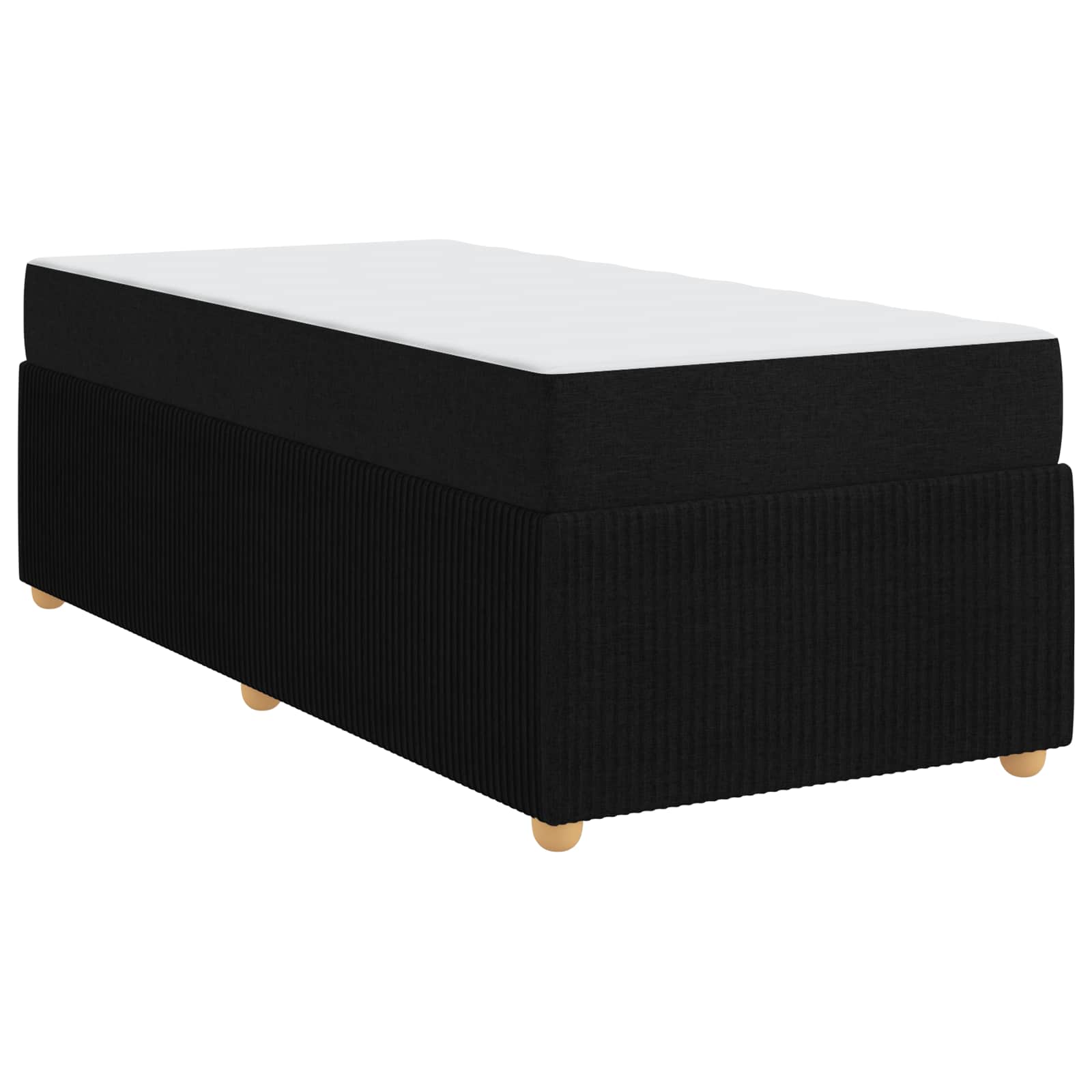 Krevetna konstrukcija s madracem Crna 80 x 200 cm tkanina