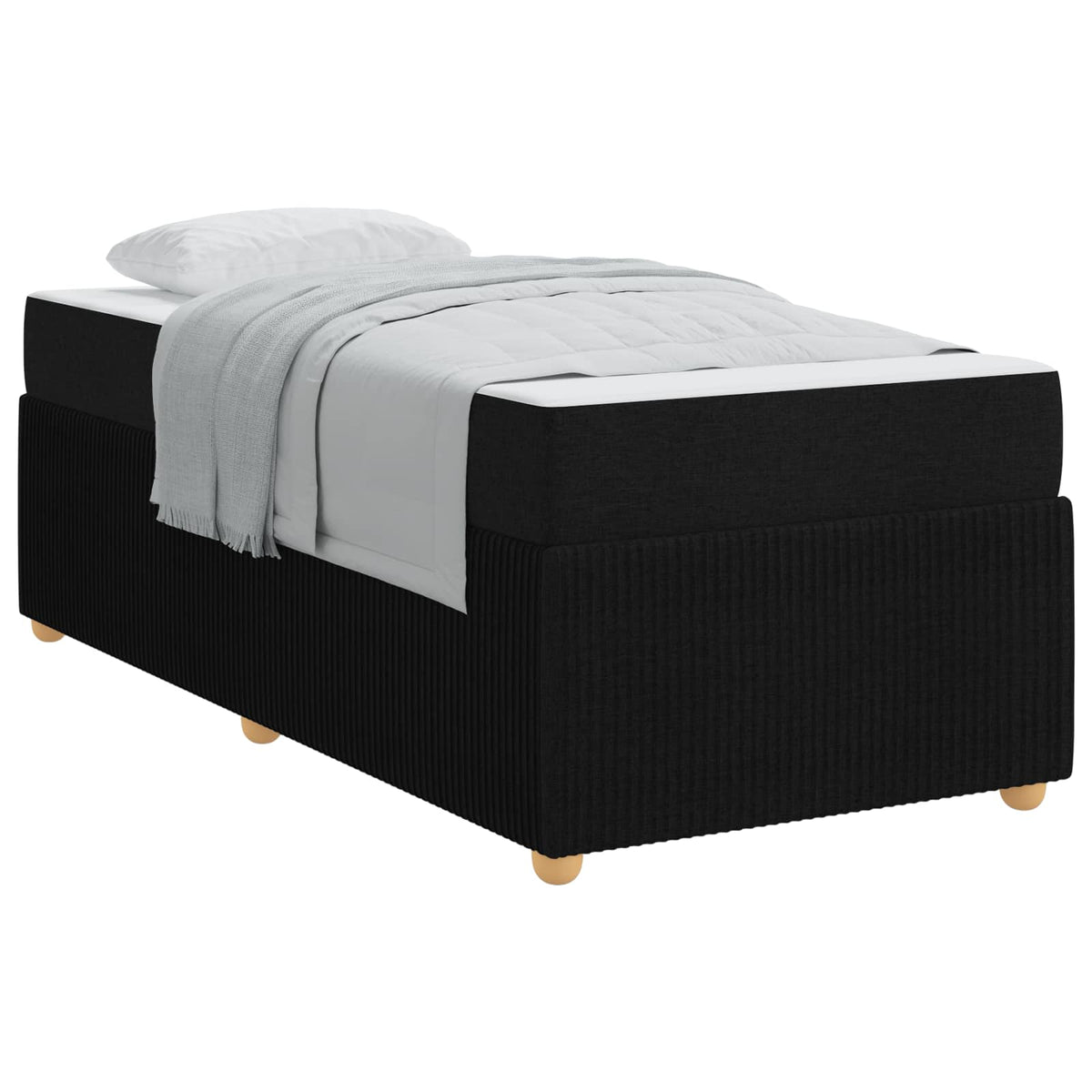 Krevetna konstrukcija Crna 90 x 200 cm tkanina
