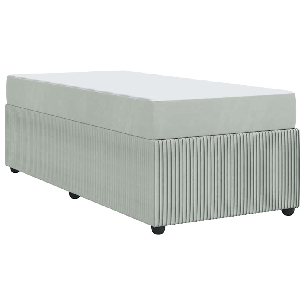 Krevetna konstrukcija Svijetlo siva 90 x 200 cm tkanina