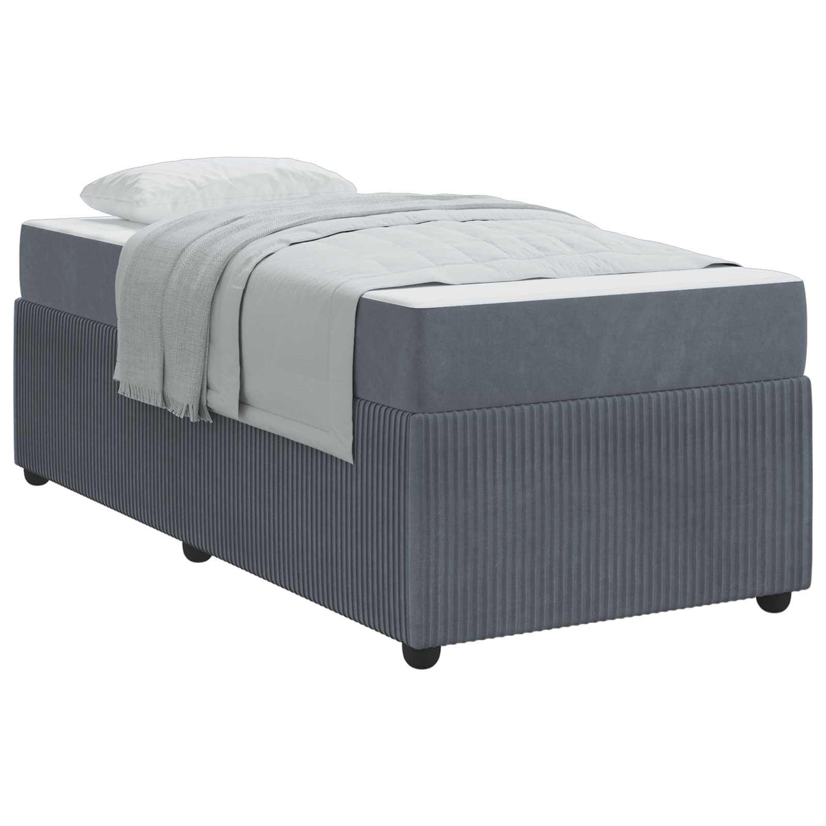 Krevetna konstrukcija Tamno siva 90 x 200 cm tkanina