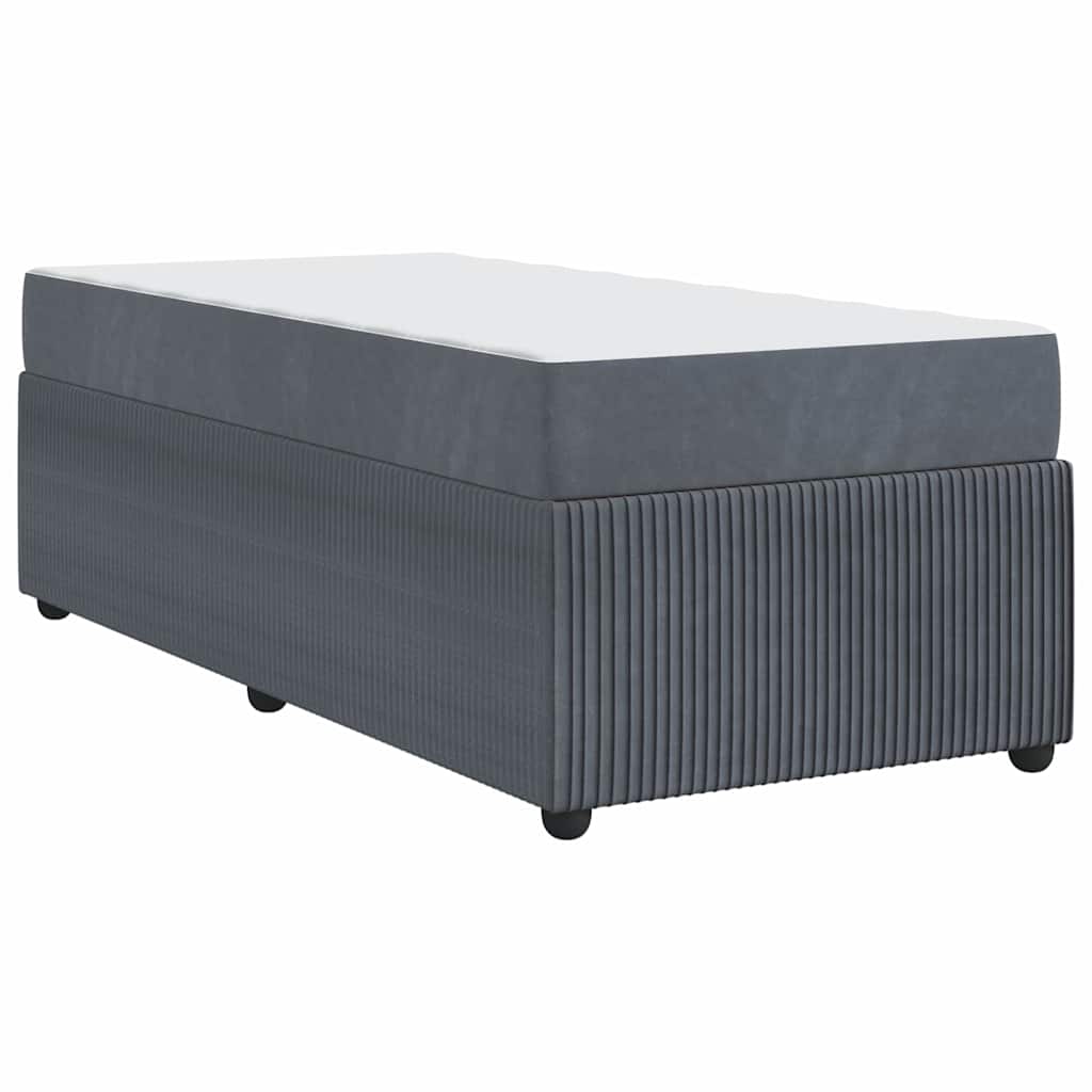 Krevetna konstrukcija Tamno siva 90 x 200 cm tkanina