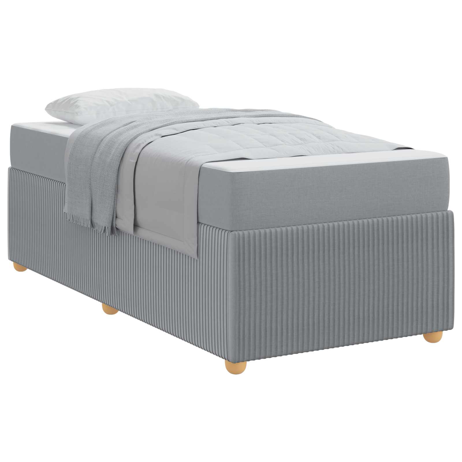 Krevetna konstrukcija Svijetlo siva 100 x 200 cm tkanina